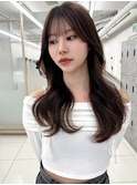 韓国ヘア/くびれ巻き/ヨシンモリ/小顔カット/イメチェン