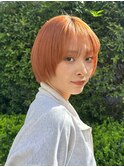 ハイトーンオレンジカラーで叶える夏カラー