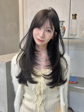 フェブミエル(fev miel) 【fev_uran】ダークグレー× フリルレイヤーカット