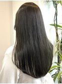 髪質改善 ストレート 艶髪 オリーブブラウン 美髪 20代 30代