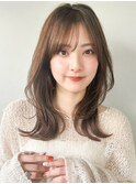 斜めバングモテ髪夏大人可愛いレイヤーカット艶感#502g0702