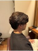 鎌倉メンズセンターパートフェザーパーマ２０代３０代