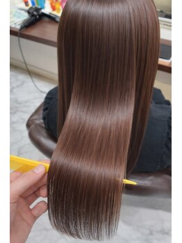 キャンディボックス 和白店(CANDY BOX)の写真/ブリーチヘアもOK酸性ストレートで髪をいたわる♪弱酸性の優しい縮毛矯正で理想の私に☆