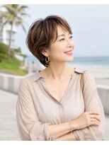 バグズ(Baguz) 50代60代上品ひし形ショートボブ小顔艶感若見え大人美人ヘア