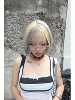 アンブル リュクス 池袋(amble luxe)&nbsp;ホワイト×シルバー ブロックカラー