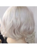 【mielhair新宿】クリーミーホワイト♪ウェーブmix 
