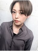 #センターパート#ショートヘア#アッシュグレー#熊本美容室