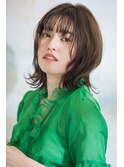 切りっぱなしボブ シースルーバング フレンチボブ 大人ボブ