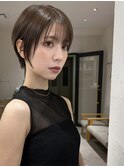 【博多】大人ショートボブカット前髪ありマッシュショート
