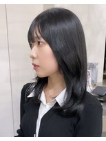 韓国レイヤー/韓国風/ボブ/髪質改善/黒髪/ブリーチなし〔池袋〕