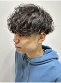 メンズパーマ波巻きスパイラルパーマツイストスパイラルパーマ