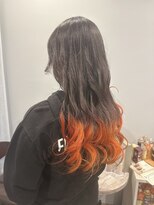 ミラレスカ 栄(MIRA RESCA)&nbsp;オレンジの裾カラーロング