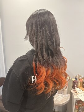 ミラレスカ 栄(MIRA RESCA) オレンジの裾カラーロング