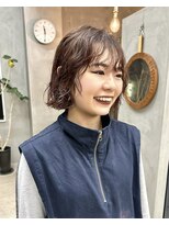 テトヘアー(teto hair)&nbsp;ボブウェーブパーマ　くせ毛風くるくる　スパイラル　暖色カラー