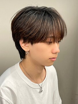エルマーク(L-MARK) シースルーマッシュナチュラルマッシュメンズ韓国ツーブロック