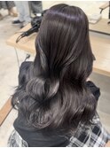 韓国ヘア◎透ける艶感たっぷりショコラグレージュ