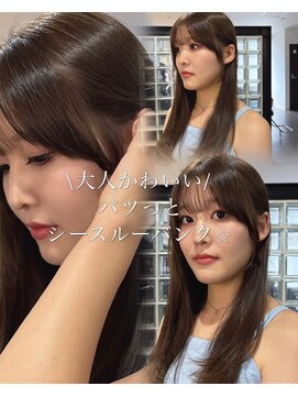 ヴィヴカウンター(VIVE counter) シースルーバング＆透明感あるアッシュベージュカラー