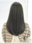 艶髪◎オリーブカーキグレージュ髪質改善ロングヘア冬カラー