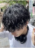 船橋波巻きスパイラルパーマ波巻きパーマメンズセンターパート