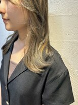 アジールヘア 池袋東口店(agir hair)&nbsp;ブリーチ＆ダブルカラーインナーカラーミルクティーベージュ池袋