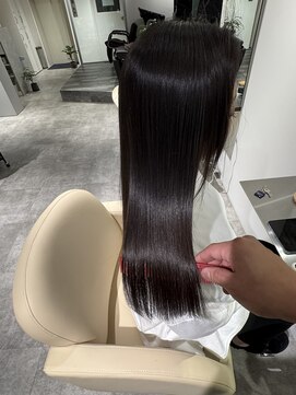 髪質改善ストレートダークグレー白髪ぼかしヘッドスパ30代40代