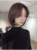 大分切りっぱなし韓国レイヤーボブ顔まわりレイヤーかるめボブ