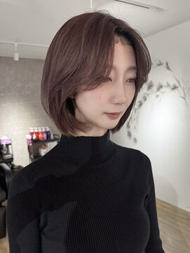 エトワ 中央店(etoi) 大分切りっぱなし韓国レイヤーボブ顔まわりレイヤーかるめボブ