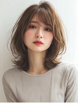 ハーツ 青山表参道店(Heart's)&nbsp;白髪ぼかし脱白髪染め似合わせミディアムレイヤー40代50代60代