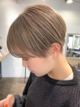 ヴェルダ 池袋店(verda) ミルクティーベージュ×耳掛けマッシュショート＊fukuda