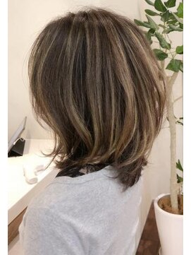 ネックス 表参道本店(nex) 【nex表参道】白髪染め ハイライト 大人 ロブ