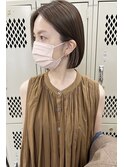 大人かわいい前下がりボブ/似合わせカット/デザインカラー