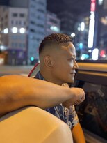 銀座マツナガ 神田店&nbsp;30代40代メンズ刈り上げフェードスタイルかき上げ短髪ワイルド