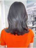 モノトーンアッシュ_グレージュカラーボブウルフ_ba416462