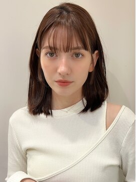 レア 表参道(L'ea) 黒髪クラゲヘアーオリーブグレー小顔ココアベージュ