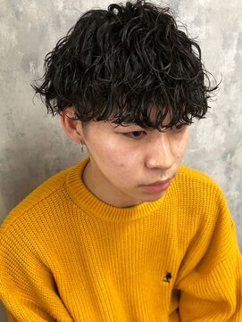 ティダスマイル(tida smile) 波巻きツイストスパイラルパーマメンズカットツーブロック