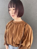 イロプラス 南田宮店(iro+) 【nobuyo】red brown × mini bob