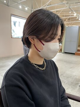 キュオンシア(CUEON. ciea) 伸ばしかけヘア×グレージュ