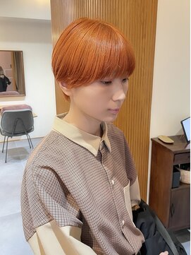 トワ(toi) マッシュショート×オレンジ【横浜/横浜駅】