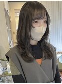 セミロングウルフ☆レイヤー/透明感シースルー前髪◇20代30代