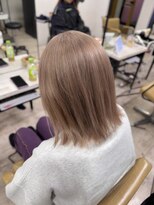 アジールヘア 所沢プロペ通り店(agir hair) シアーミルクティーベージュ小顔カットワンレンケアブリーチ所沢