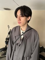 ファイブシーン アオヤマ(5SCENE AOYAMA)&nbsp;韓国ヘアカルマパーマコンマバングセンターパート黒髪ウルフ