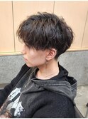 刈り上げショートマッシュツイストスパイラルパーマ