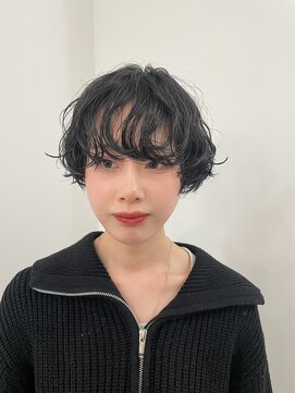 エンドリンク(endlink) ヘアカラーグレージュアンブレラカラーショートボブ30代