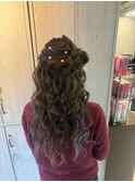 サイドハーフアップ