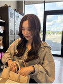 ナチュラルブラウン×韓国風ゆるふわウェーブ巻きセンターパート