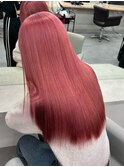 14556髪質改善カシスレッドラベンダーパープルストレートロング