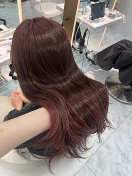 ロンドルピナス 小倉(Lond Lupinus) 顔型別ヘアスタイル特集 /チェリーブラウン /ミニウルフ北九州