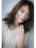 □暗髪グレージュアッシュエアリーミディアム415志木30代40代