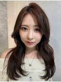 ミニウルフレイヤーカット顔周りカット前髪カット韓国ロング銀座