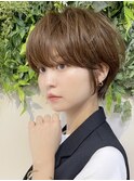 ★前下がりハンサムショートボブパーマ30代40代50代白髪ぼかし